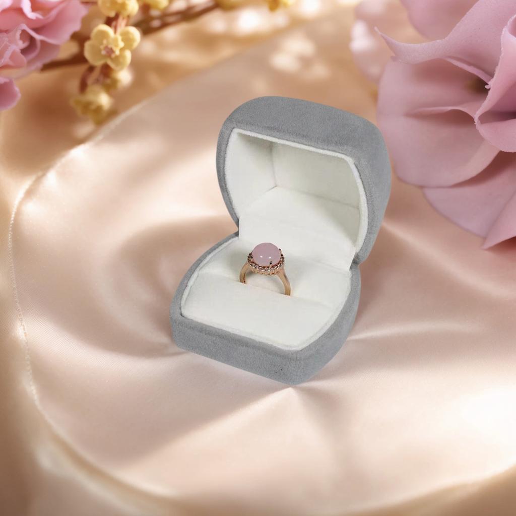 1pc Engagement Velvet Ring Box Jewelry Display Storage Boxes For Wedding Ring Valentine's Day Gift Organizer Earrings