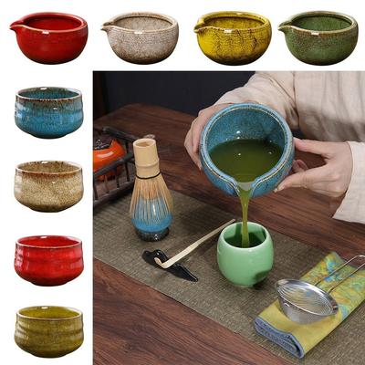 Keramische matcha kom met grote inhoud, hittebestendig, theeborstelhouder, soepel theeceremoniehulpmiddel voor theeserviesaccessoires
