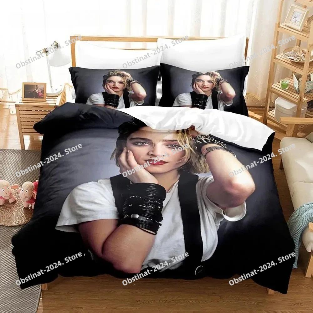 Singer Madonna Bedding set Printed Bed Set Duvet Cover Sheet Pillowcase Bed Soft Quilt Cover Full Queen King Size 3D Print