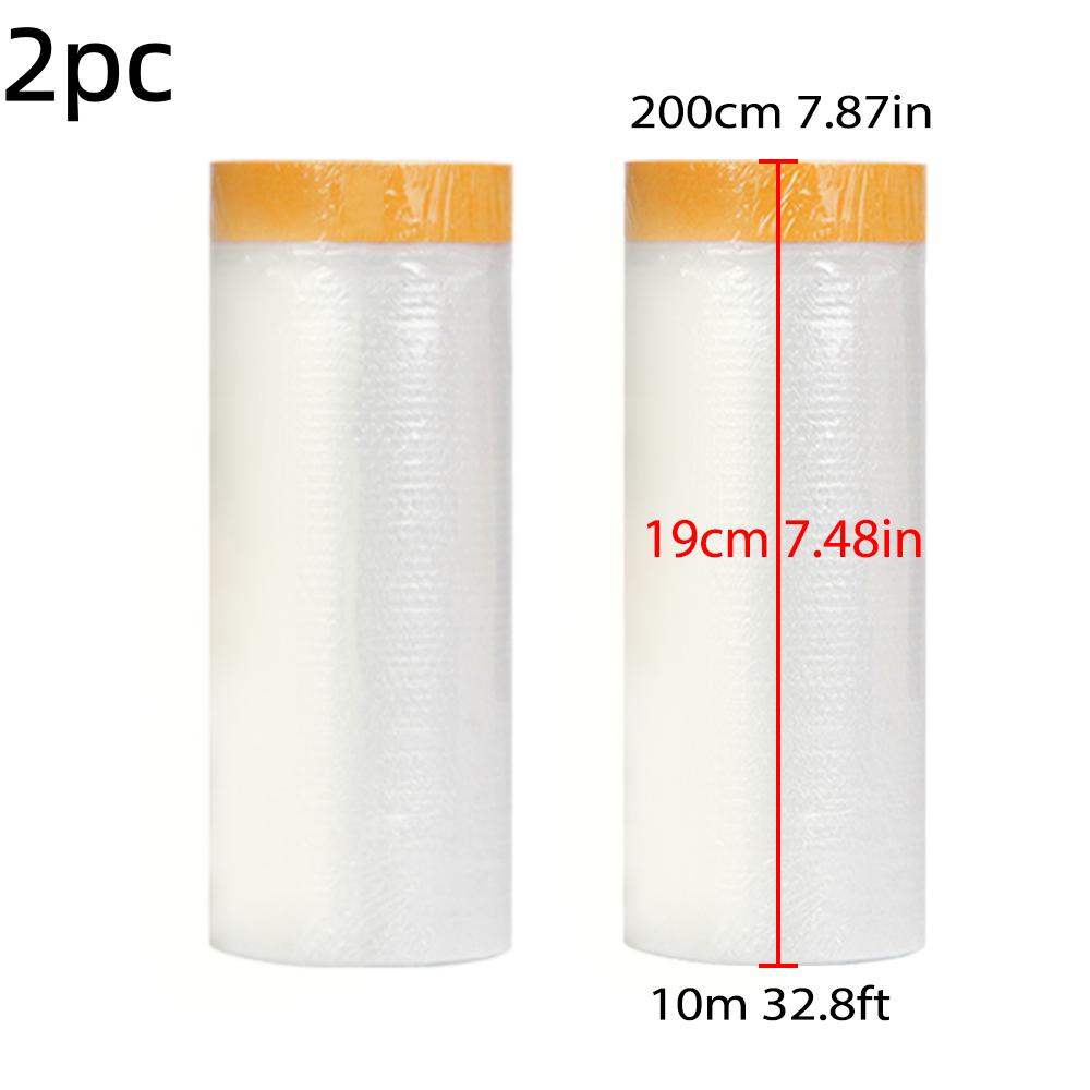 Pre-Taped Masking Film Plastic Sheeting Automotive Washi Tape No Residue Painters Plastic Drop Cloth for Painting
