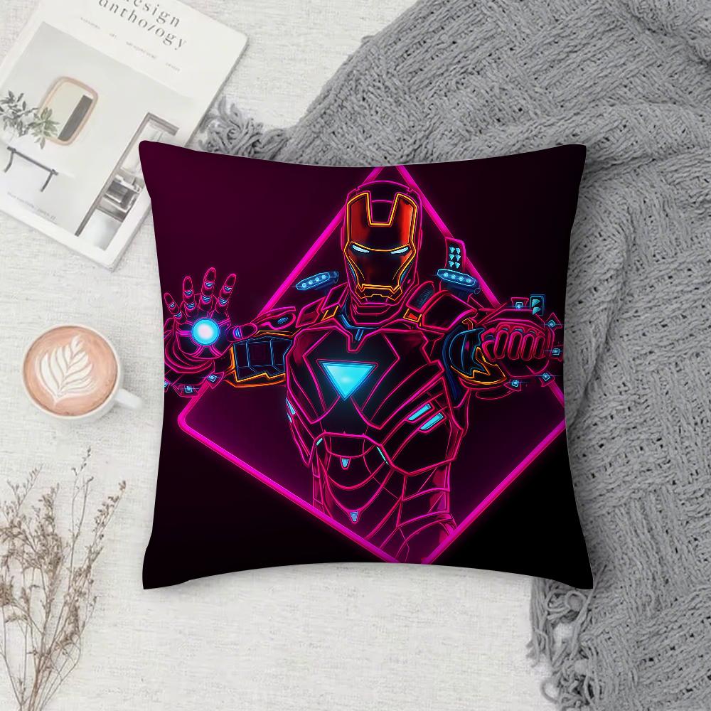 Superhero IIron MMan Pillow Case Square DoubleSided Printing Sofa Cushion Cover Pillowcase Bedroom Bedside