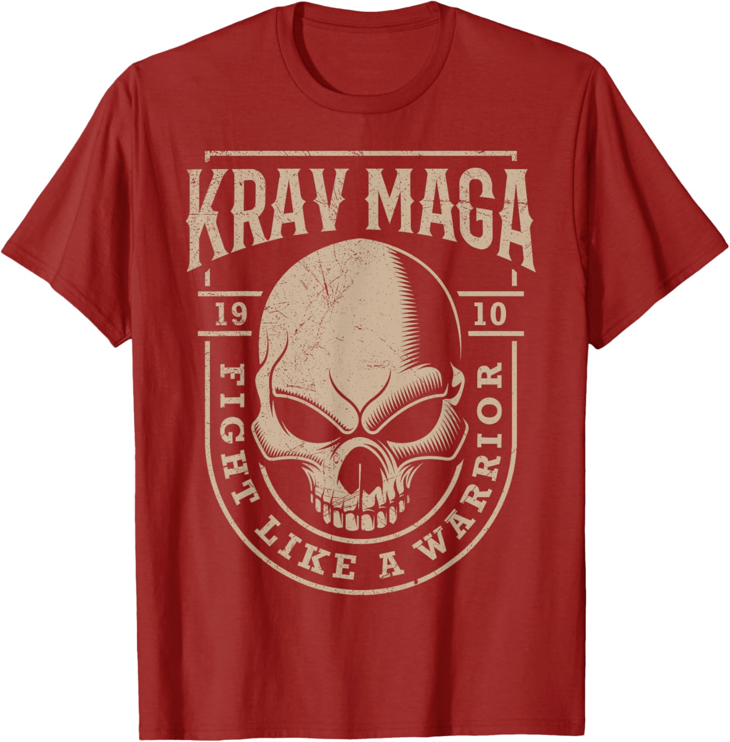 Israeli Combat and Self Defense Krav Maga Skull TShirt 100 Cotton ONeck Short Sleeve Summer Casual Mens Tshirt Streetwear S