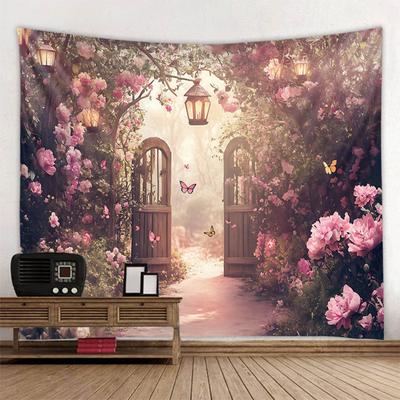 Garden Landscape Tapestry Home Decoration Art Wall Hanging Hippie Bedroom Wall Background Blanket Bed Sheet Sofa Coverage