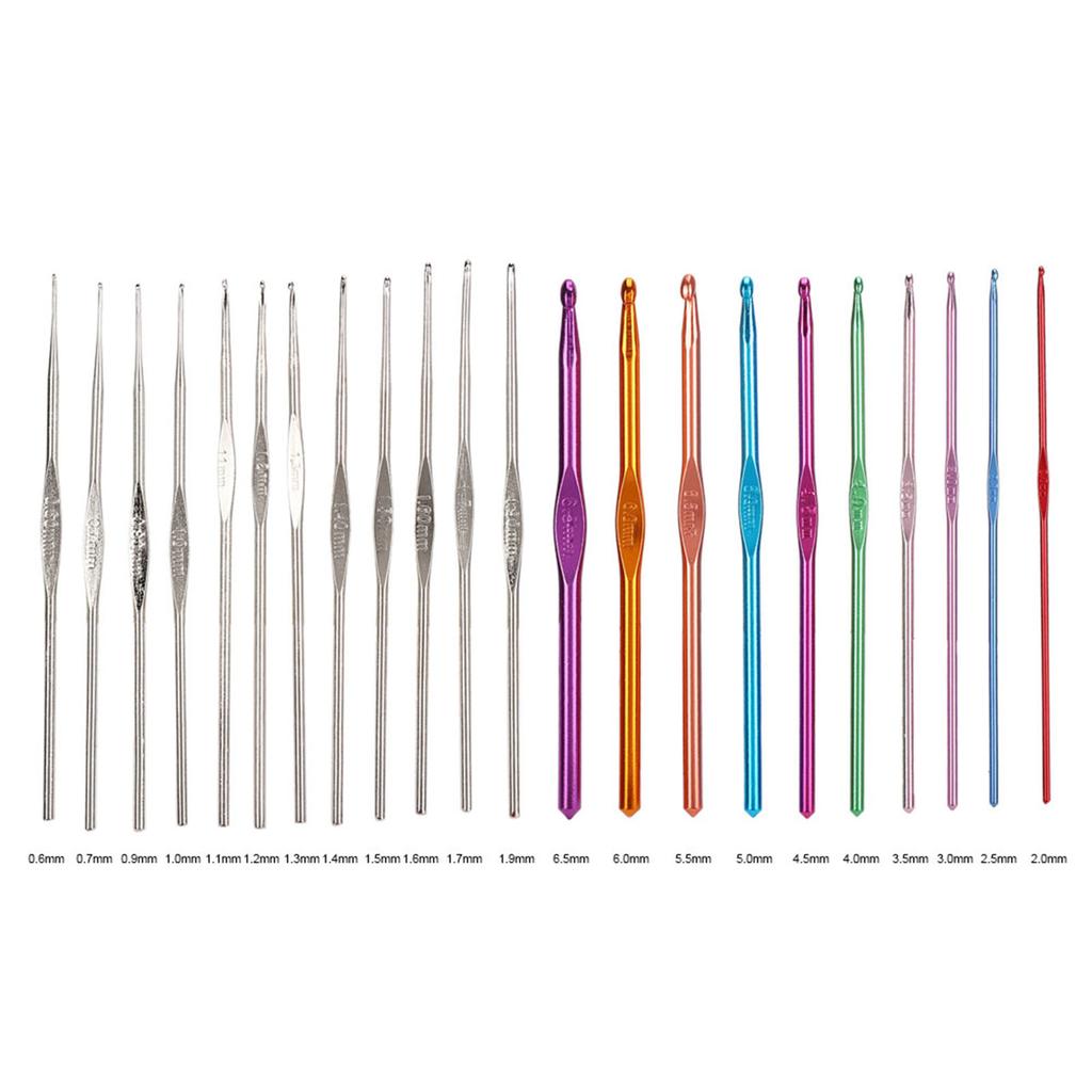 100PcsCelsiusSet Sweater Knitting Tool 22 Metal Crochet Set Needles Sewing Tools Kit with   Accessories