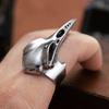 Woodpecker, Ring, Fashion Domineering, Finger Cover, Alternative Long Pointed Ring