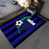 Soccer Emblem Striped Carpet suitable as a non-slip mat for the living room or bedroom sofa