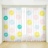 Bedroom Curtain Cartoon Green Simple Creative Flower Art Girl Children's Room Study Bay Window Curtain High Shading 2 Pcs New