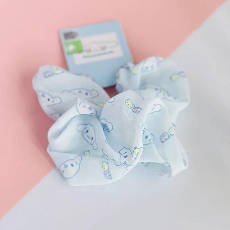 

[Sanrio] Cinnamoroll Pattern Mesh Gopchang Hair Tie