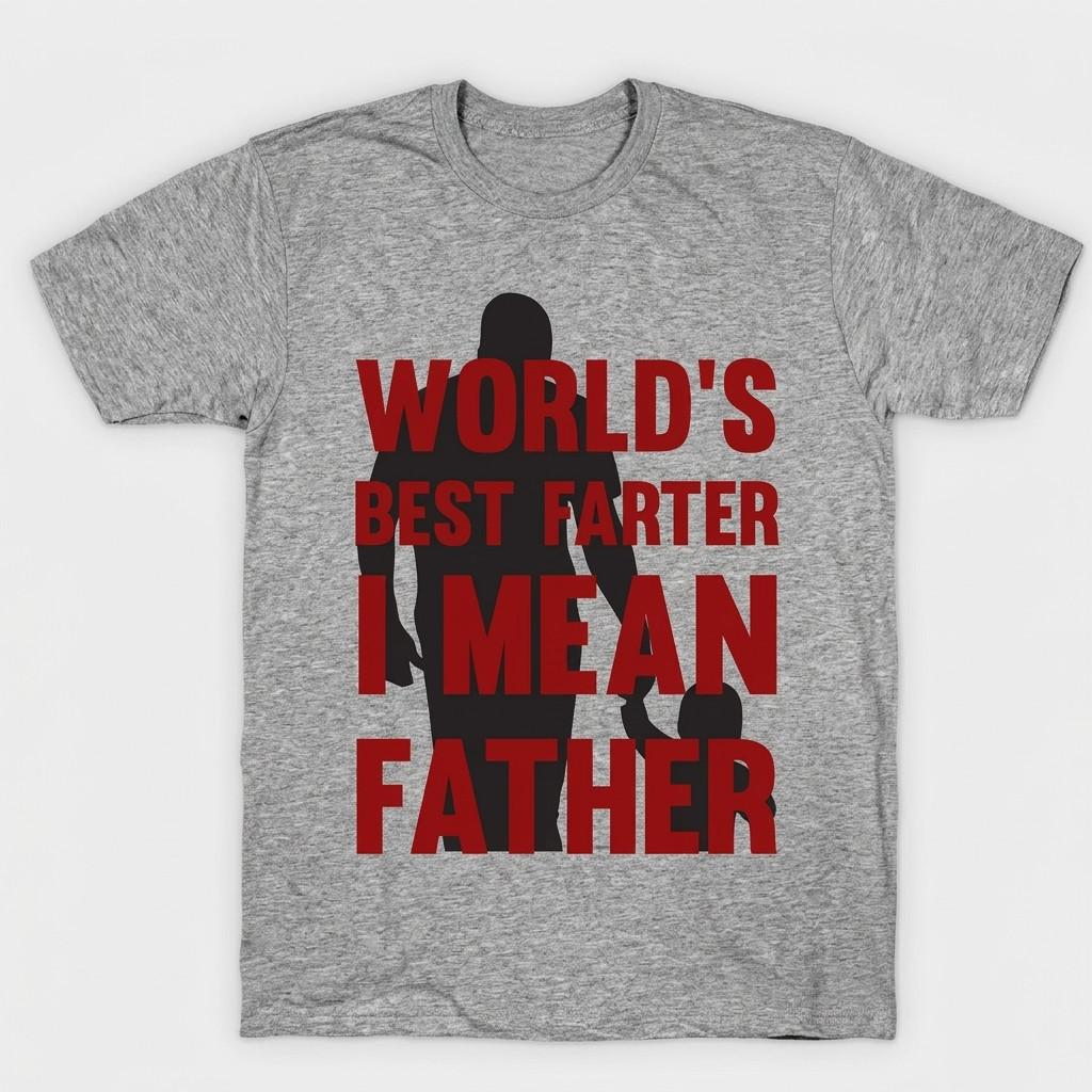 Funny Worlds Best Farter I Mean Father Graphic T-Shirts Gift For Men Women XXL