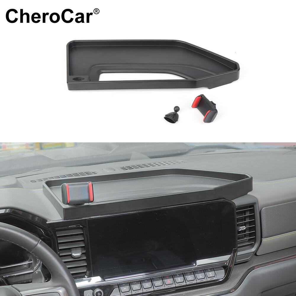 Car Front Dash Mount Phone Holder Organizer Box Tray For Chevy Silverado -24