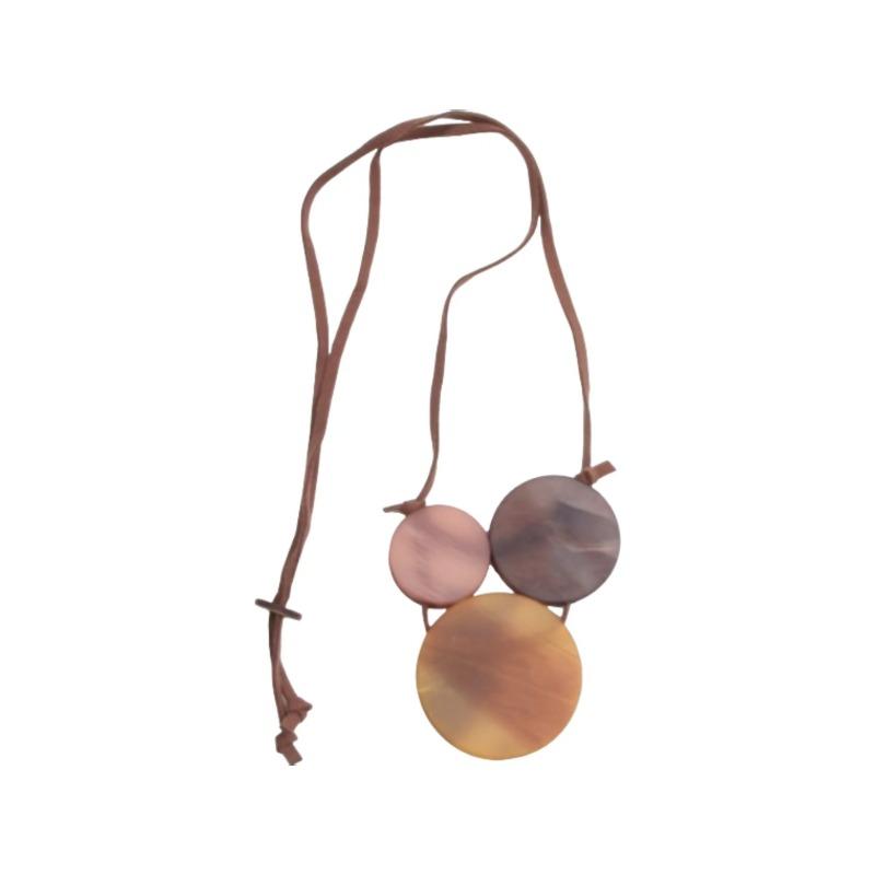 Core Blue Geometric Acrylic Long Sweater Chain, Summer Stacked Wax Rope Chain Accessories Simple Necklace