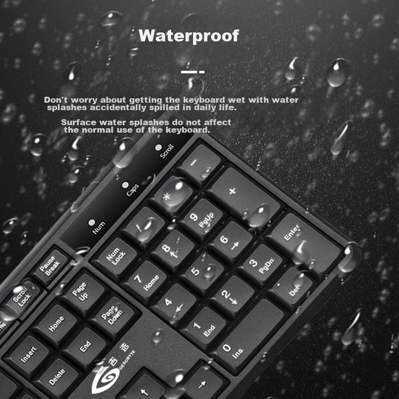 GESOBYTE Wireless Keyboard, Compatible with Desktop And Laptop, Built-In Receiver Plug-And K139W Battery Version