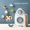 Baby Wooden Montessori Toys Mushroom Building Blocks Puzzle Toys Baby Wooden Musical Instrument Early Education Toys Child Gift