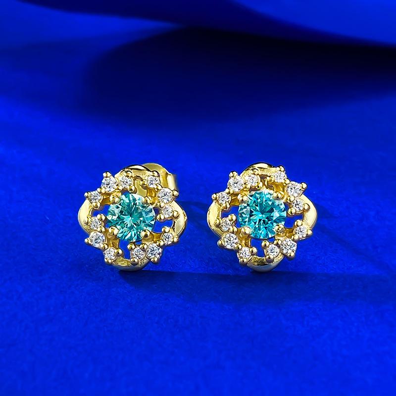 S925 Sterling Silver Simple Stud Earrings - New Chinese Style Trend 925 Silver