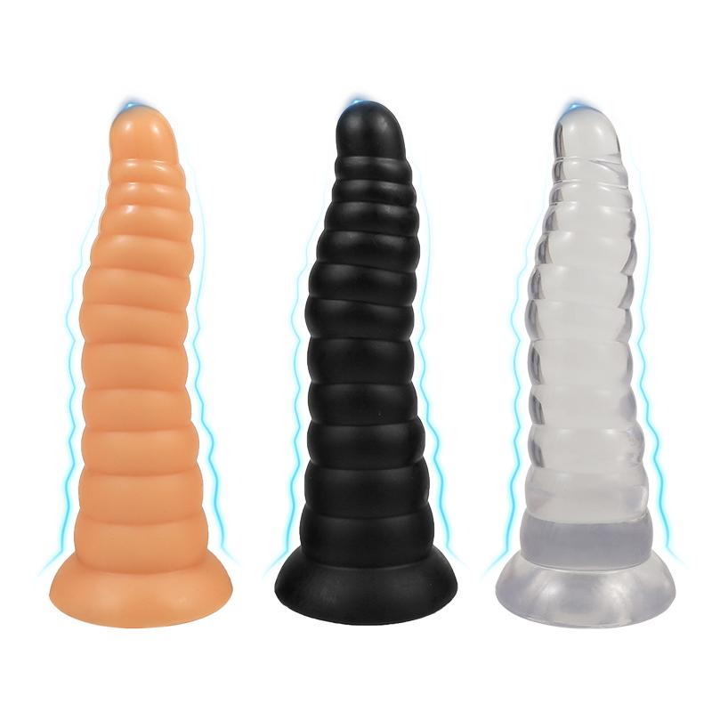 Thread shape Dildo Anal Plug 3 Size Butt Plug with Strong Suction Cup Men Prostate Massager Sex Toys for Men Women MasturbationGood product