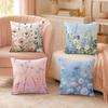 Colorful Beautiful Little Flowers Pillow Case Organic Short Plush Cushion Covers Breathable Washable WrinkleResistant