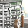 Wall-Mounted No-Drill Cutlery Rack Stainless Steel Space-Saving Anti-Scratch Utensil Organizer for Home Kitchen Storage