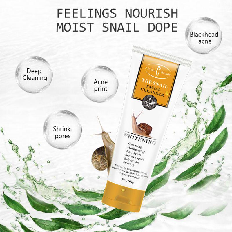 Buy 100g Snail Facial Cleanser Deep Cleansing Soft Foam Shrink Pores
