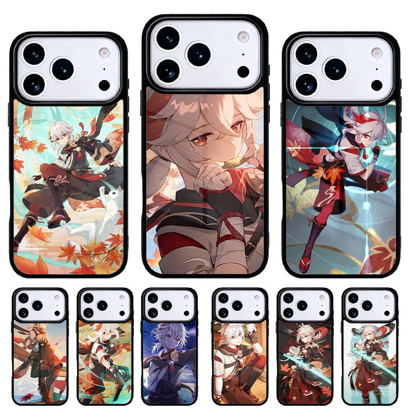 Genshin Impact Kaedehara Kazuha Phone Case for iPhone 17 16 15 14 13 Pro Max Back Cover for 12 11 Pro Coque
