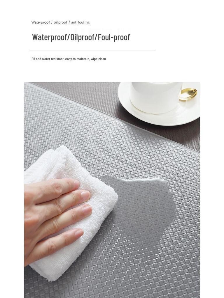 Waterproof Non-slip PVC Floor Mat: Oil-proof, Wipeable Leather, Dirt-resistant, Anti-fatigue.