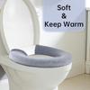 Thickened Toilet Seat Cover Soft Texture Toilet Cushion Warm Mat Button Toilet Pad  Square Toilet