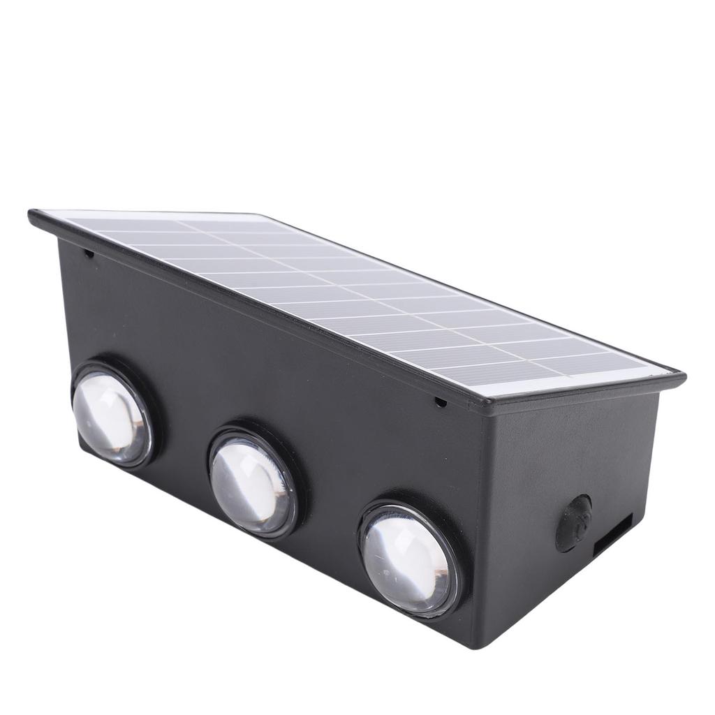 Solar Led Wall Light Solar Fence Sconce IP65 Water Proof for Patio Porch Garden Backyard Fence Decor 6 LEDs Warm Light 6-8 Hours