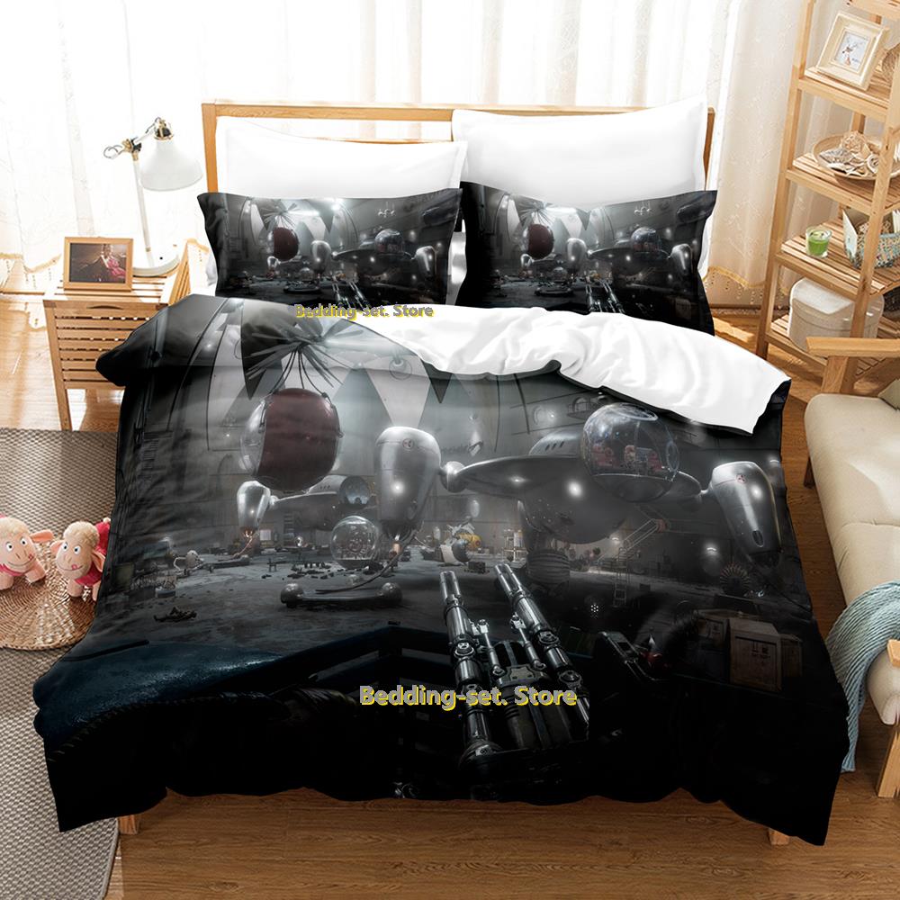 Atomic Heart Bettwäsche-Set Einzelbett Doppelbett Vollgröße Queen-Size King-Size Bettwäsche-Set für Erwachsene Kinder Schlafzimmer Dreiteilige Sets 3D-Druck Anime Bettwäsche