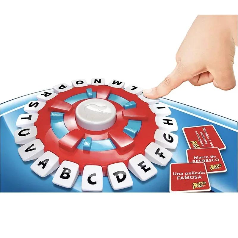 New Basta Spanish Tapple Word Game - English Tapple Crazy Games Version Quick Thinking Letter Pressing Board Toy Family Game
