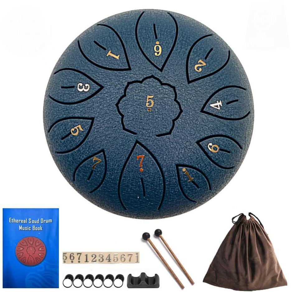 Steel Tongue Drum 6 Inch 11 Notes C Major Percussion Instruments Glucophone Steel Drum For Yoga Meditation Yoga Zen With Mallets