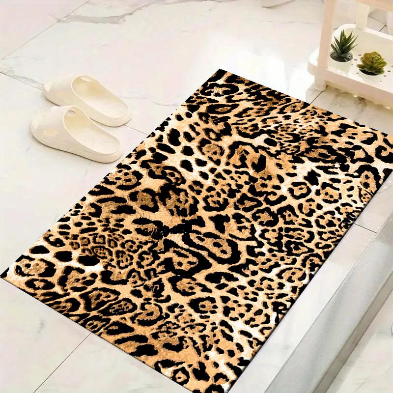 Leopard Pattern Carpet Rug for Living Room Bedroom Home Sofa Decoration,Kids play Non-slip Floor Mat