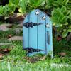 Miniature Fairy Garden Door Wooden Mini Garden Door Elf Door Figurines Wooden Sculpture Trees Garden Decoration Fairy Door