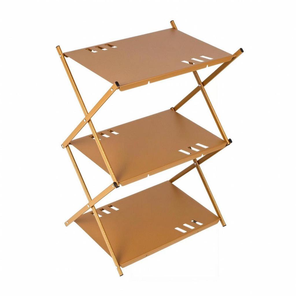 Storage Shelf with Bag Collapsible Shelving Organizer Sturdy for Backyard