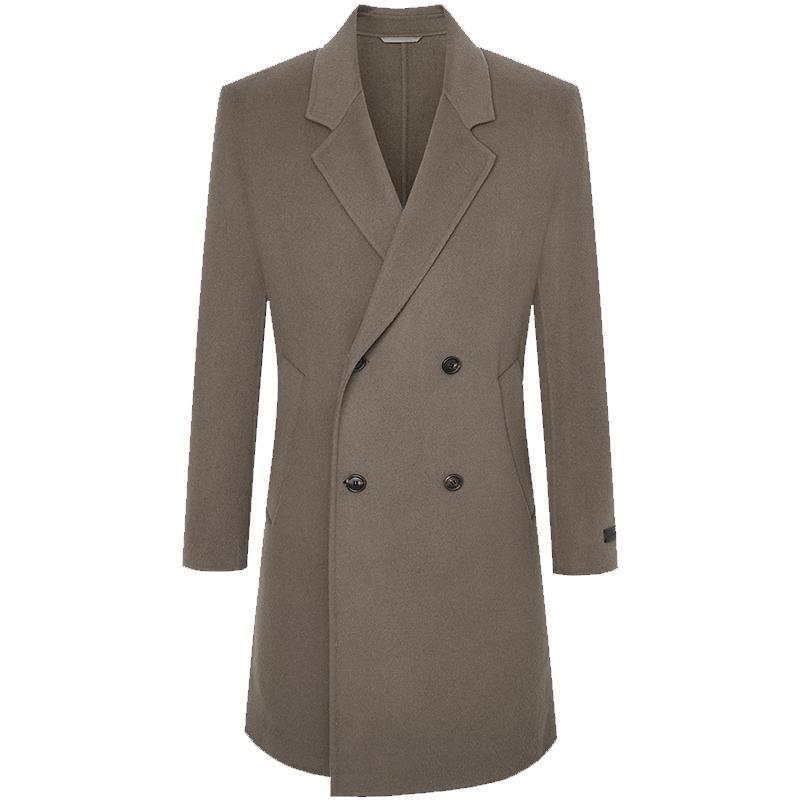 

Мужское двустороннее двубортное длинное пальто из чистой шерсти Baoxiniao L-48