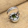 Bezaubernder handgefertigter Schmuckring aus 925er Sterlingsilber mit Peridot-Edelstein für Frauen