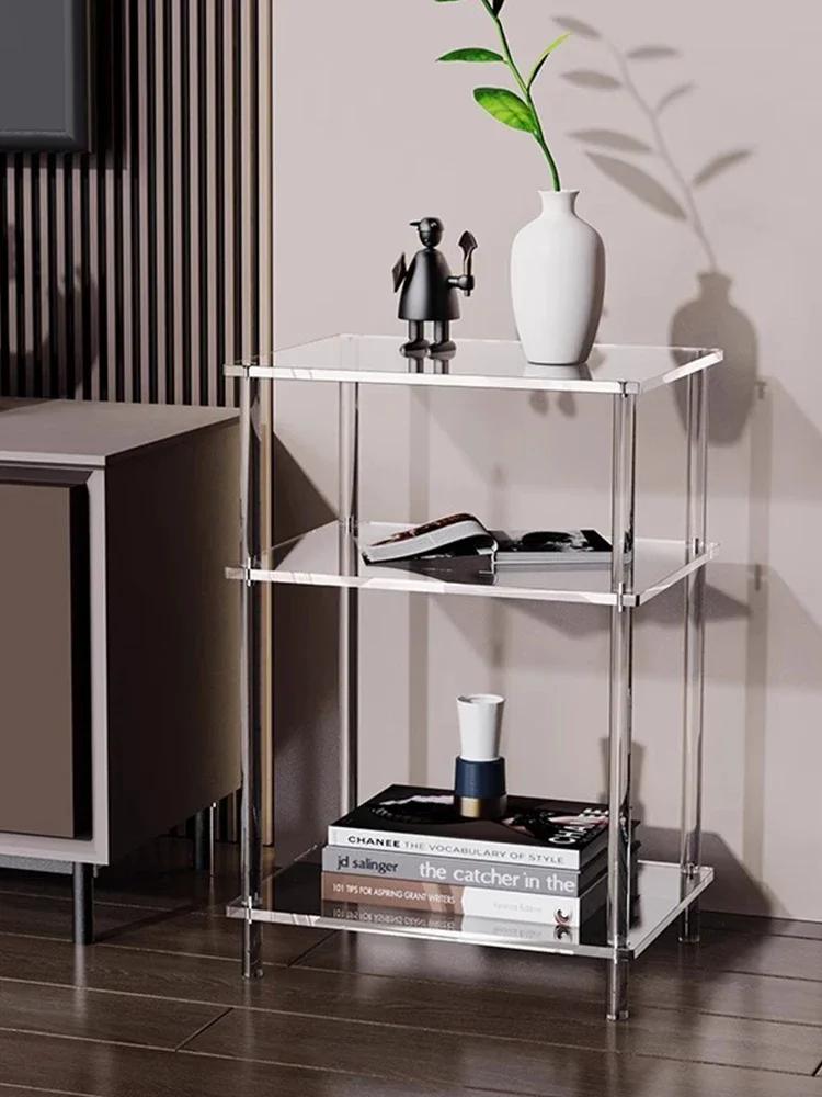 Acrylic Side Table for Living Room Nightstand/Bedside Table for Bedroom Home Decor Display End