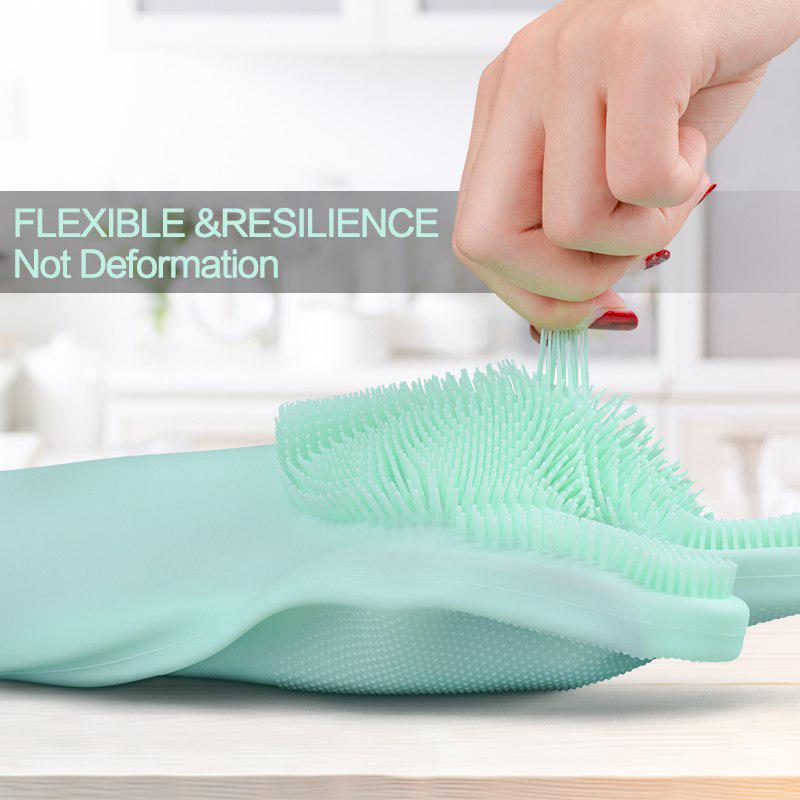 Neue magische Silikon-Geschirrspülhandschuhe, Abstauben, Geschirrspülen, Pflegen, isolierter Wasch- und Küchenhelfer