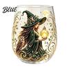 Creative Holiday Gift Fantasy Witch Glass Tea Cup Gothic Crystal Ball Pattern Tumbler for Themed Drinkware Wine Juice 320ml Vintage Halloween