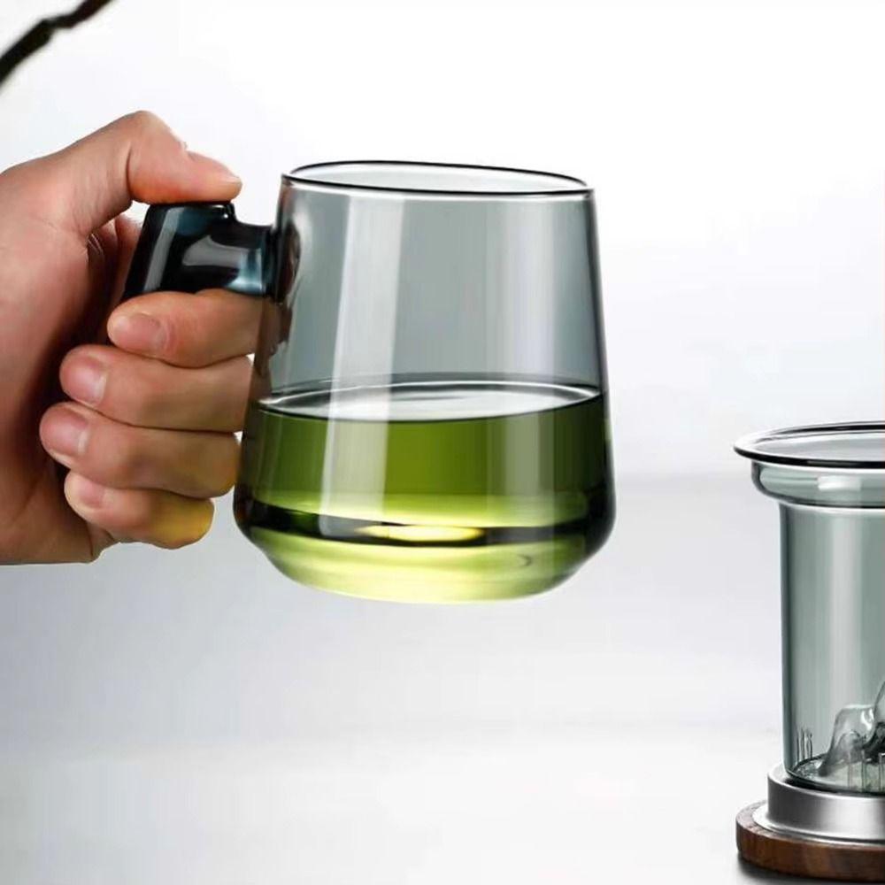 Wood Handle Tea Separation Mug High Borosilicate Glass Clear Teapot Tea Pitcher Afternoon Tea