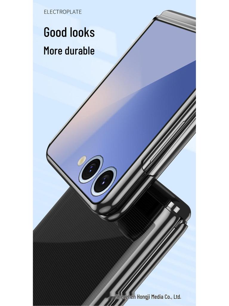 Samsung Z Flip7 Transparent Electroplated Protective Phone Case for Galaxy Z Flip 3/4/5/6