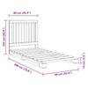 Solid Wood Bed with Headboard Gray 90x200 cm Pine