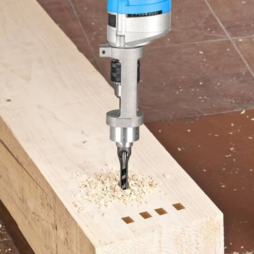 Mortising Square Hole Drill Bit Adapter Joint Mortiser Bit  Hand Electric Drill  Machine