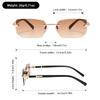 1pcs Small Square Edged Frameless Square Men's and Women's Fashionable Glasses Suitable for Birthday Gifts and Photography Props