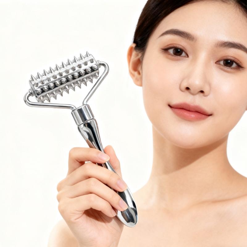 Manual Massage Roller Zinc Alloy Construction Muscle Relaxation Tool For Office Home Travel Ergonomic Grip Quiet