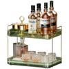 Seoneiro Whiskey Tray and Glass Cup Rack with Drain Board and Mug Holder - Kitchen and Bathroom Countertop Organizer