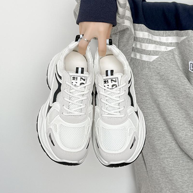 22 new sports shoes spring and autumn breathable mesh non-slip running shoes platform dad shoes