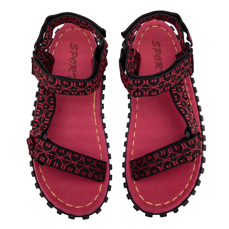 

Сандалии мужские летние пляжные повседневные туфли мужские уличные нескользящие тапочки шлепанцы мужские дышащие спортивные сандалии мужские туфли 39 красный