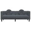 Vidaxl Sofa 3-Osobowa Z Poduszkami, Ciemnoszara, Aksamit