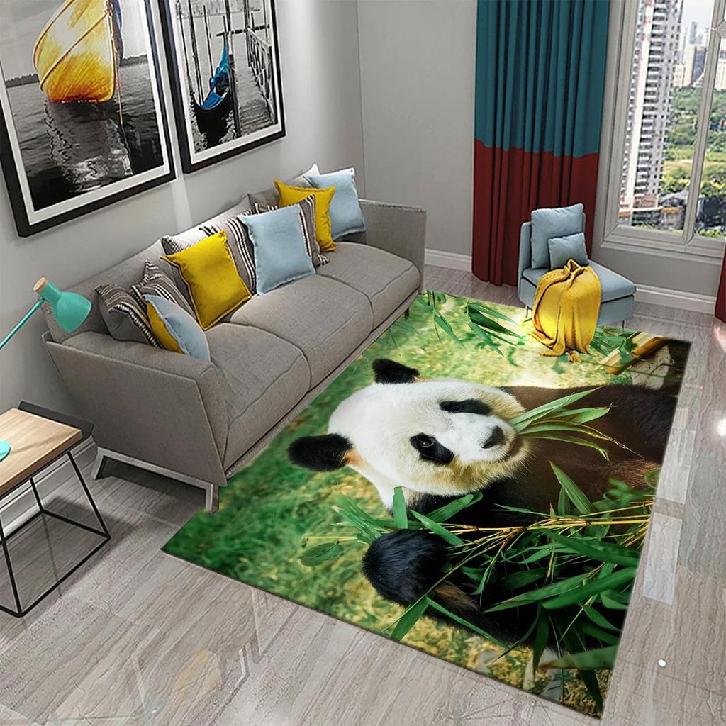 Zebra Teppich Schwarz-Weiß Gestreifter Tier Teppich Wildtiere Rechteckige Teppiche für Erwachsene Yogamatten Wohnzimmer Dekor Bodenteppich