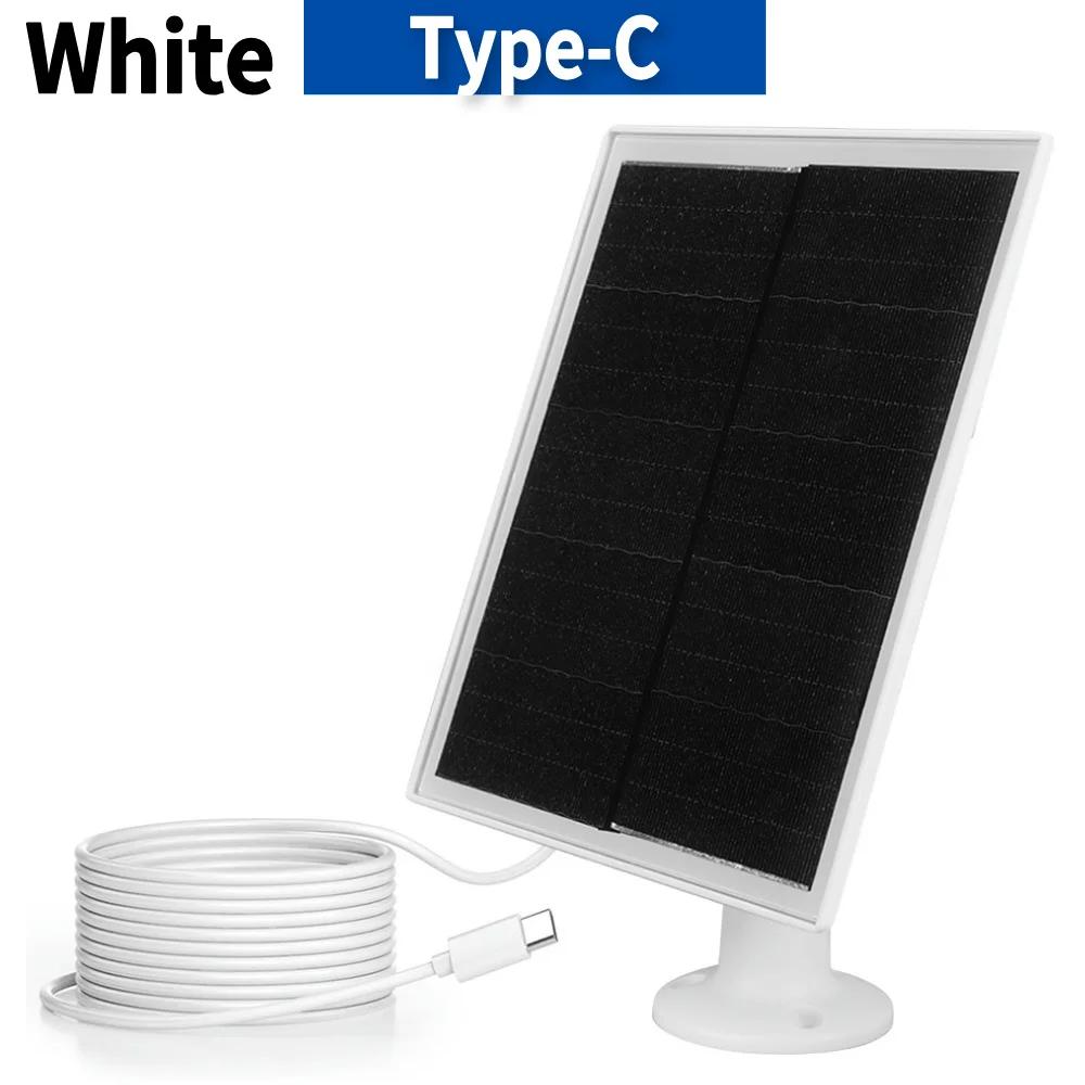 10W 5V IP Monokristallines Sicherheitskamera-Ladegerät Typ-C DC5521 Solarpanel-Kit Wandhalterung IPX6 für intelligente Türklingelkamera