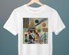 Zwaaiend, Wassily Kandinsky Schilderij, Unisex T-shirt, Kunst T-shirt, Abstract, Geometrisch, Cadeau voor Haar, Cadeau voor Hem, Kunstliefhebber Cadeau